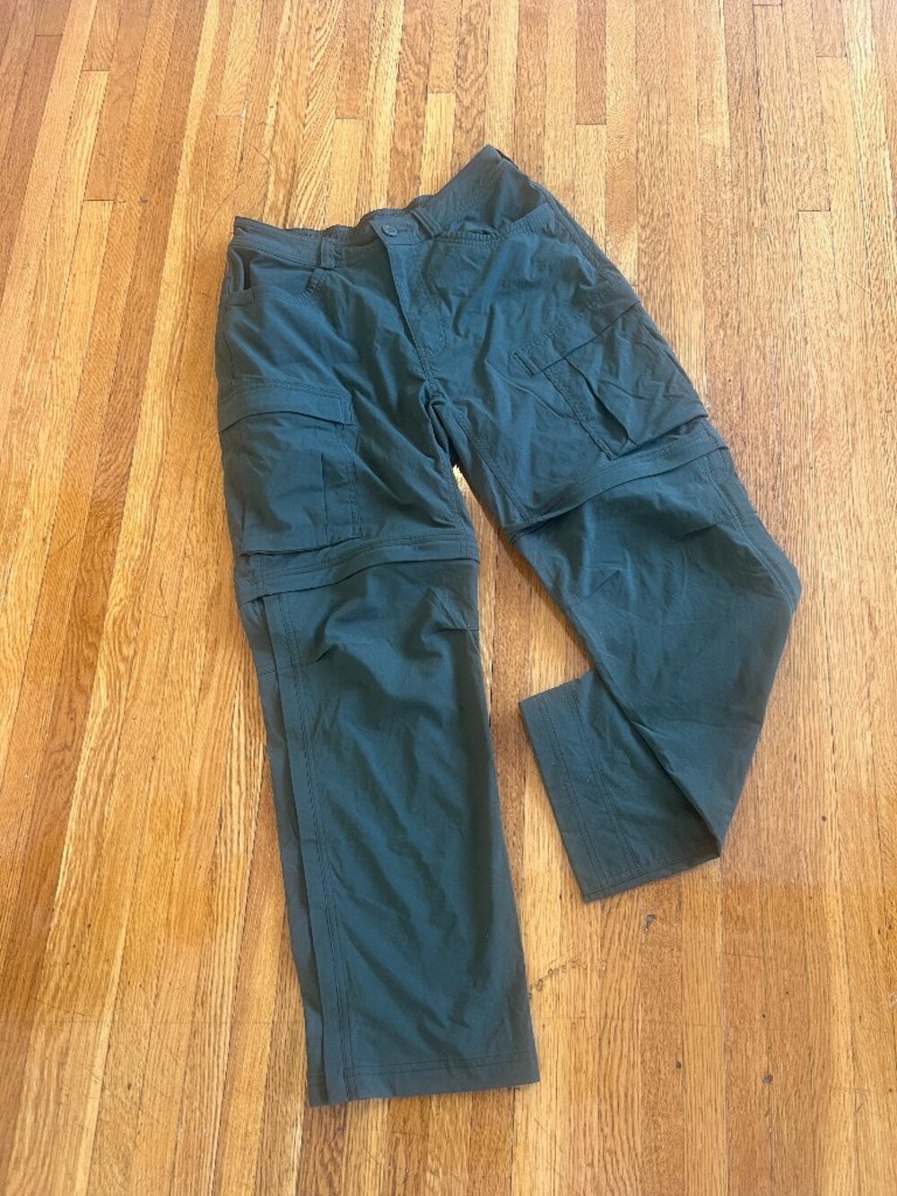 REI Green Cargo Nylon Zip-Off Convertible Hiking Pants - Men's 32x30